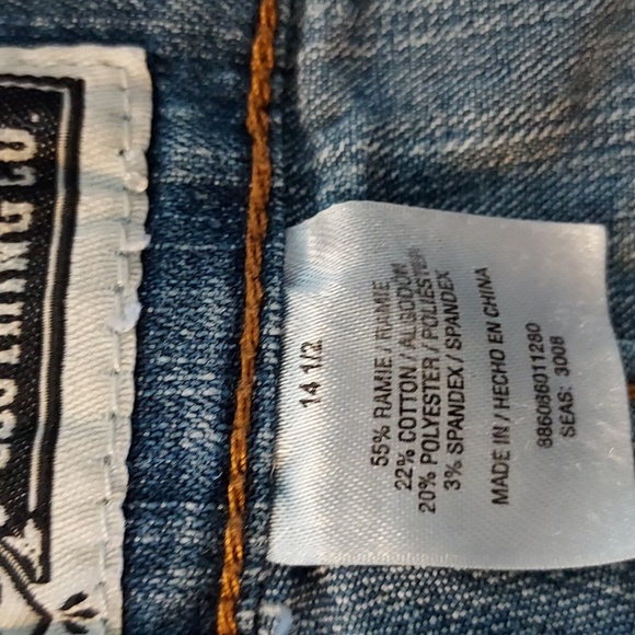 Route 66 Women's Vintage Cropped Jeans Embroidered Dots Circles Size 14 … - Picture 11 of 12